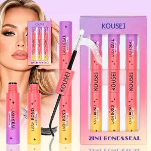 3PCS Lash Cluster Glue, Lash Bond and Seal Waterproof, Bond & Seal Eyelash Glue for Clusters, Eyelash Adhesive Black Long-Lasting 72H