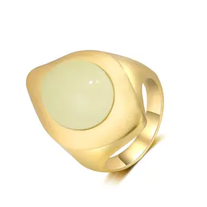 Aprilery Chunky Vintage Stone Statement Band Ring for Women | Bold Cocktail Jewelry Gift