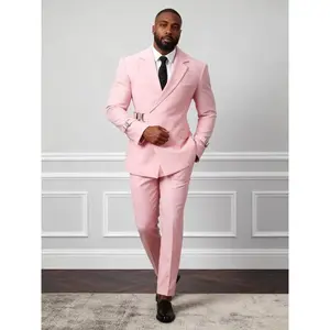 Men's Slim Fit Two-Piece Long Sleeve Business Suit: Tailored Blazer & Pants Ideal for Workwear, Office Meetings, Business Casual Outfits & Professional Events