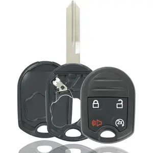 Key Fob Shell Case Replacement for Ford F150 F250 F350 F450 F550 F650 F750 Flex Explorer Expedition Lincoln Navigator MKX 2011-2020 Keyless Entry Remote Start Control 4 Button