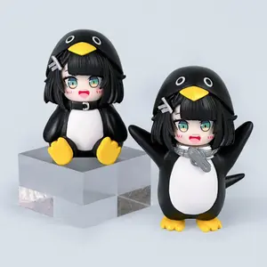 Cute Endfield Little Penguin Gugu Gaga Figurine Cartoon Game Character Model Desktop Decoration Toy Gift