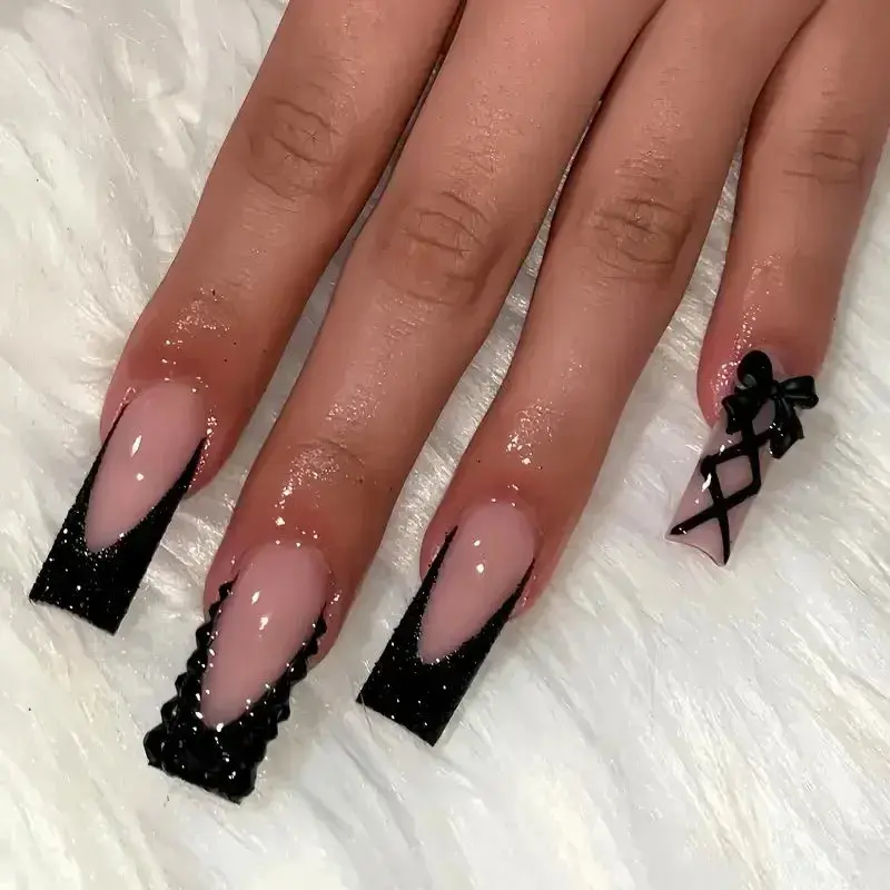 Coffin French False Nails