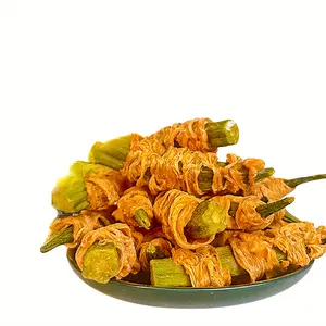 7.05oz/14.11oz(200g/400g) Chicken/Duck Wrapped Okra, All Natural Ingredients, Natural Dog Treats, Healthy, Easily Digestible, Dog Chews Long Lasting, And High Protein, Low Fat, Perfect Training Reward Snack For Small, Medium and Large Dogs