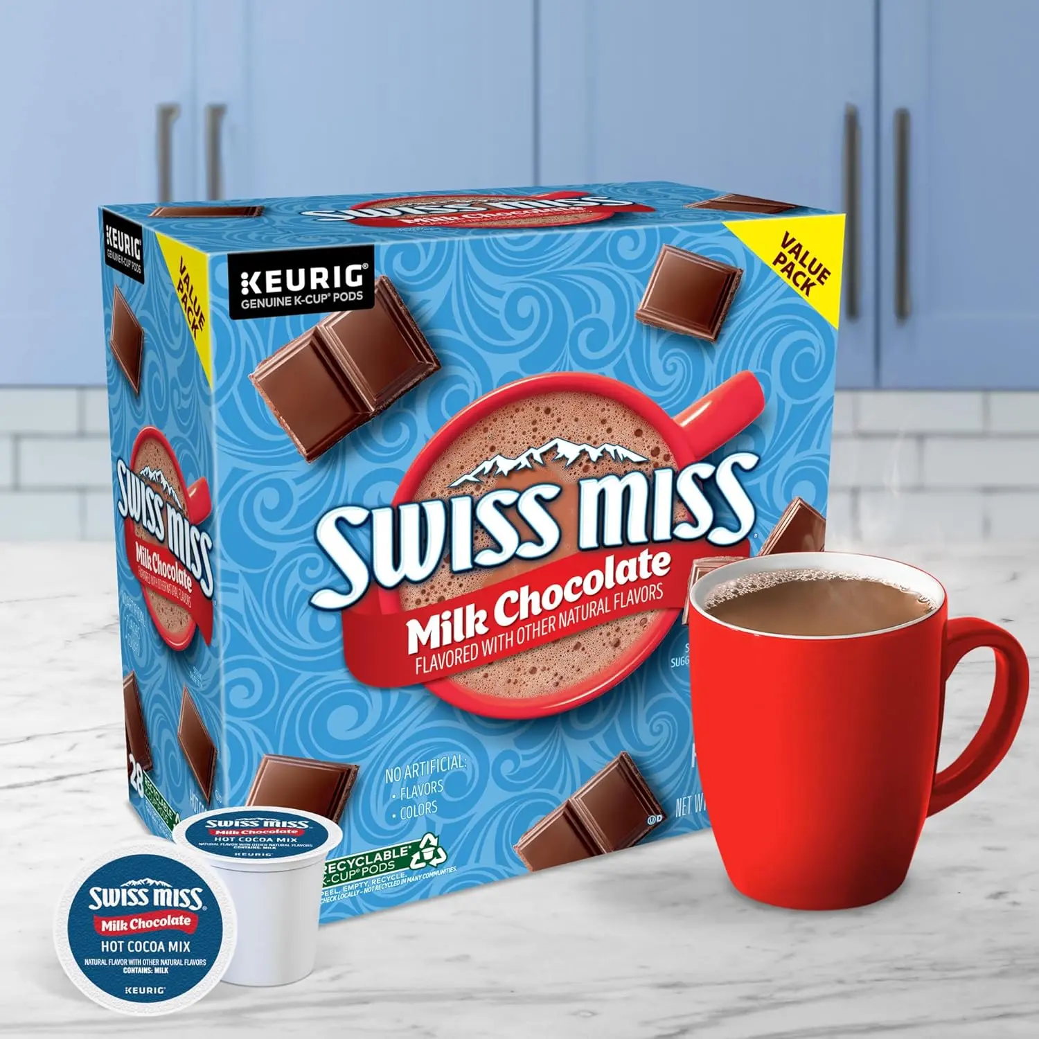 Swiss Miss Milk Chocolate Hot Cocoa Keurig Single-Serve K-Cup Pods 28 ...
