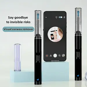 [Smart Visual Earspoon] Home Ear Cleaning Kit | 5 Replaceable Silicone Tips | WiFi-Connected Phone | A Healthy Gift for Parents and Family