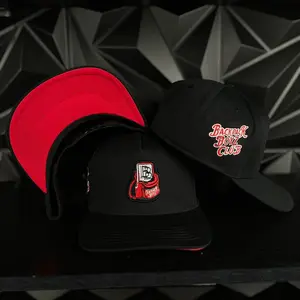 Backpack SnapBack hat- black/red