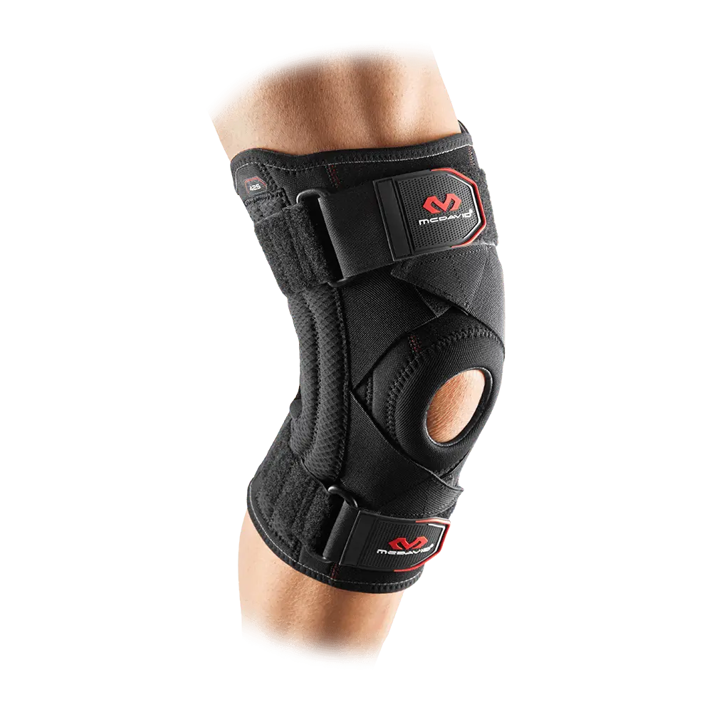 McDavid Knee Support with Stays & Cross Straps - Elastic Neoprene for Pain Relief & Recovery - Latex-Free & Perforated Back Panel for Comfort, Knee Sleeve, Elastic Knee Brace Sports Sleeves & Support