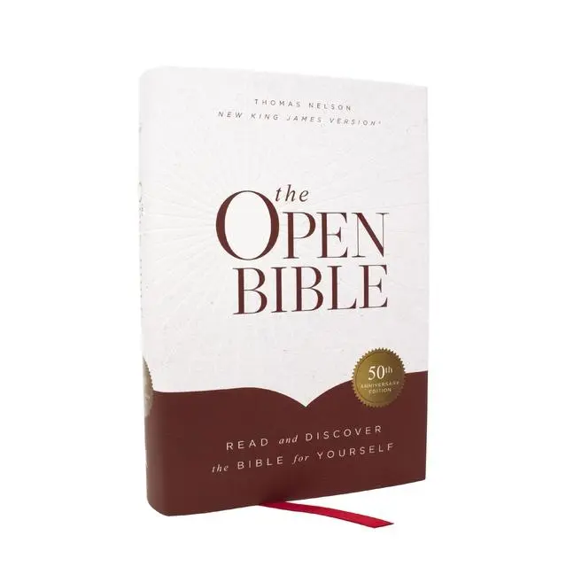 The Open Bible: Read and Discover the Bible for Yourself (Nkjv, Hardcover, Red Letter, Comfort Print) by Thomas Nelson