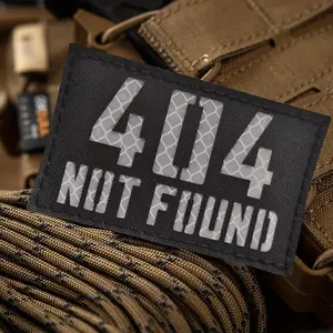 Reflective 404 Malfunction Morale Tactical Patch Hook&Loop Emblem Military Badge Combat Armband Backpack Stickers