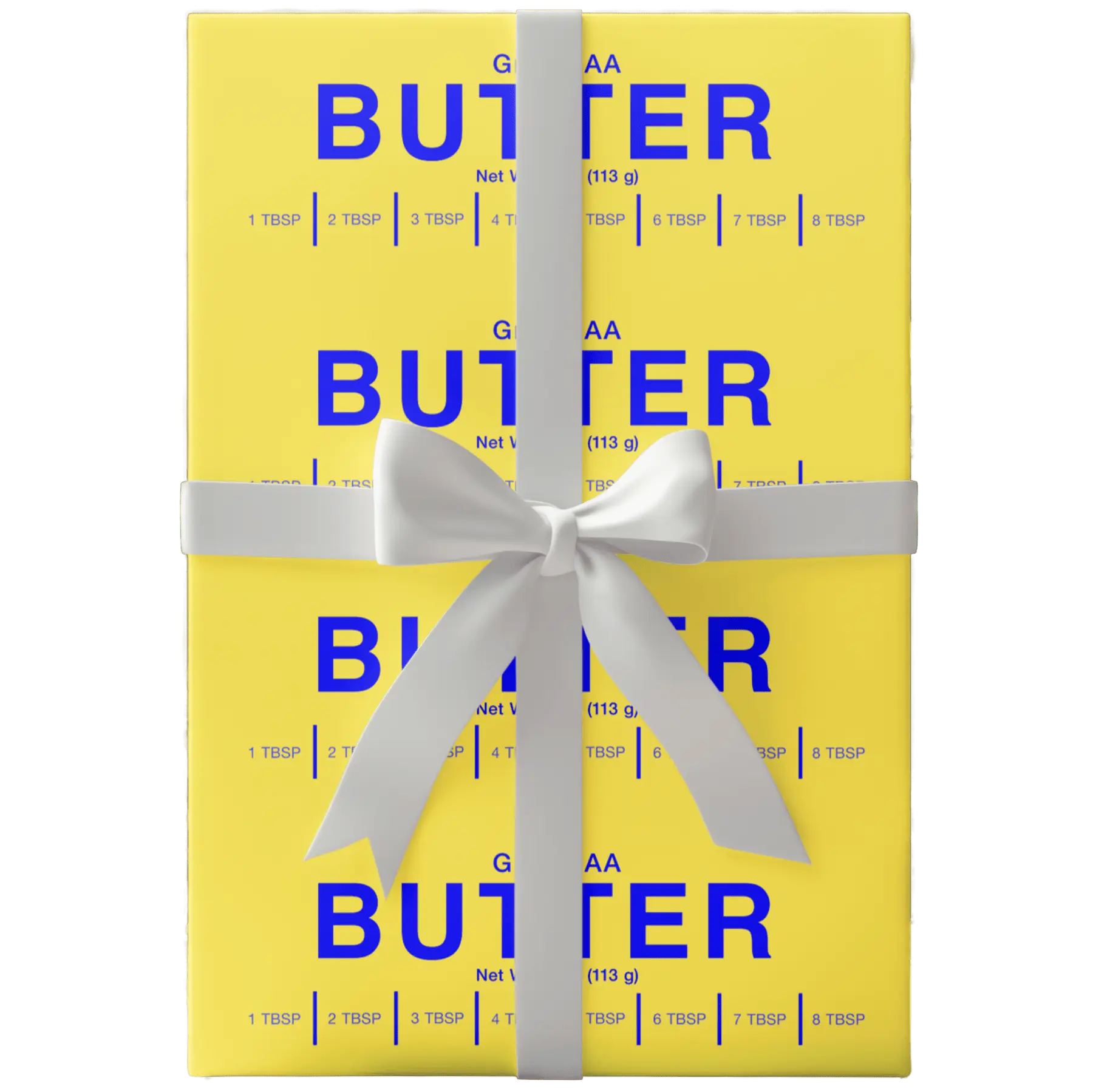 Butter Stick Wrapping Paper - The Original Polychrome Goods - 90 gsm Heavyweight Luxe-feel Soft Matte or Glossy Finish 6' & 15' Foot Rolls Ideal for Cooking Gift,  Gift Package Gift Box Filler Gift Worthy Box Gift For Fan Gift Box Design