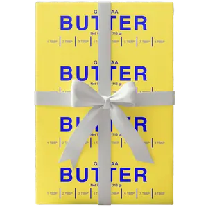 Butter Stick Wrapping Paper 90 gsm Heavyweight Luxe-feel Soft Matte or Glossy Finish 6' & 15' Foot Rolls Ideal for Cooking Gift