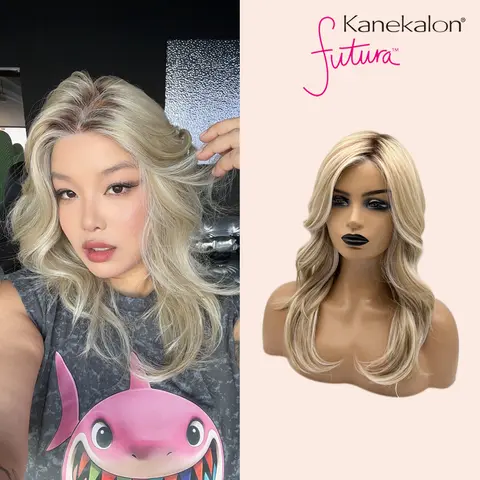 JBEXTENSION APRIL MONO Wig 6X5 Full Monofilament Hand Tied Top Wig 18 Inches Mono Lace Wig With Anti-slip Silicone Strips Glueless Wig APRIL MONO【BENDY EAR TABS】