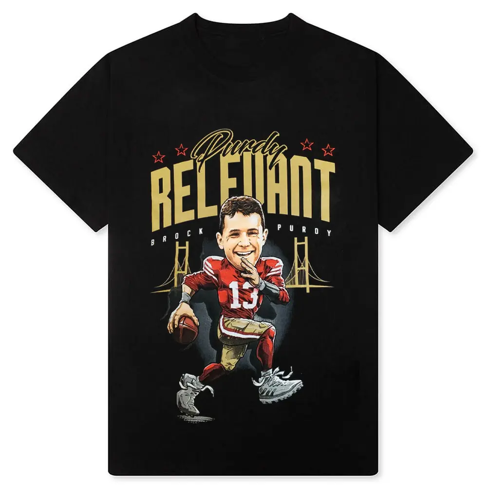 Brock Purdy T-Shirt, Faded Retro San Francisco Quarterback Washed Graphic Tee