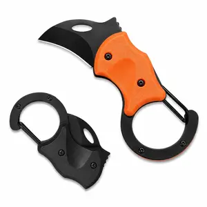 Portable Carabiner Utility Cutter, Compact Folding EDC Clip Tool for Camping, Travel, Box Opening, Rope Cutting & Everyday Carry