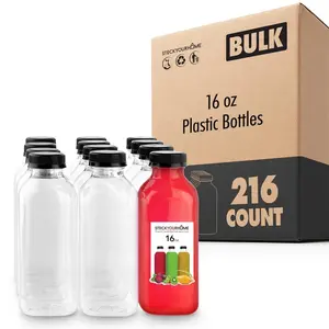 16 oz Plastic Bottles (216 Pack)