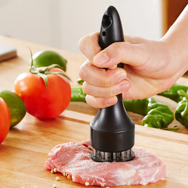 Meat Tenderizer Hammer with 24 Durable Stainless Steel Blades, Ergonomic Handle, Easy-Clean Design – Professional Kitchen Sturdy Utensils for Juicy Flavorful Meat Preparation