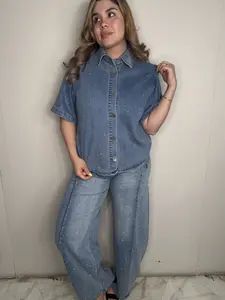 Demi's 2 Piece Rhinestone Set - Pants & Top