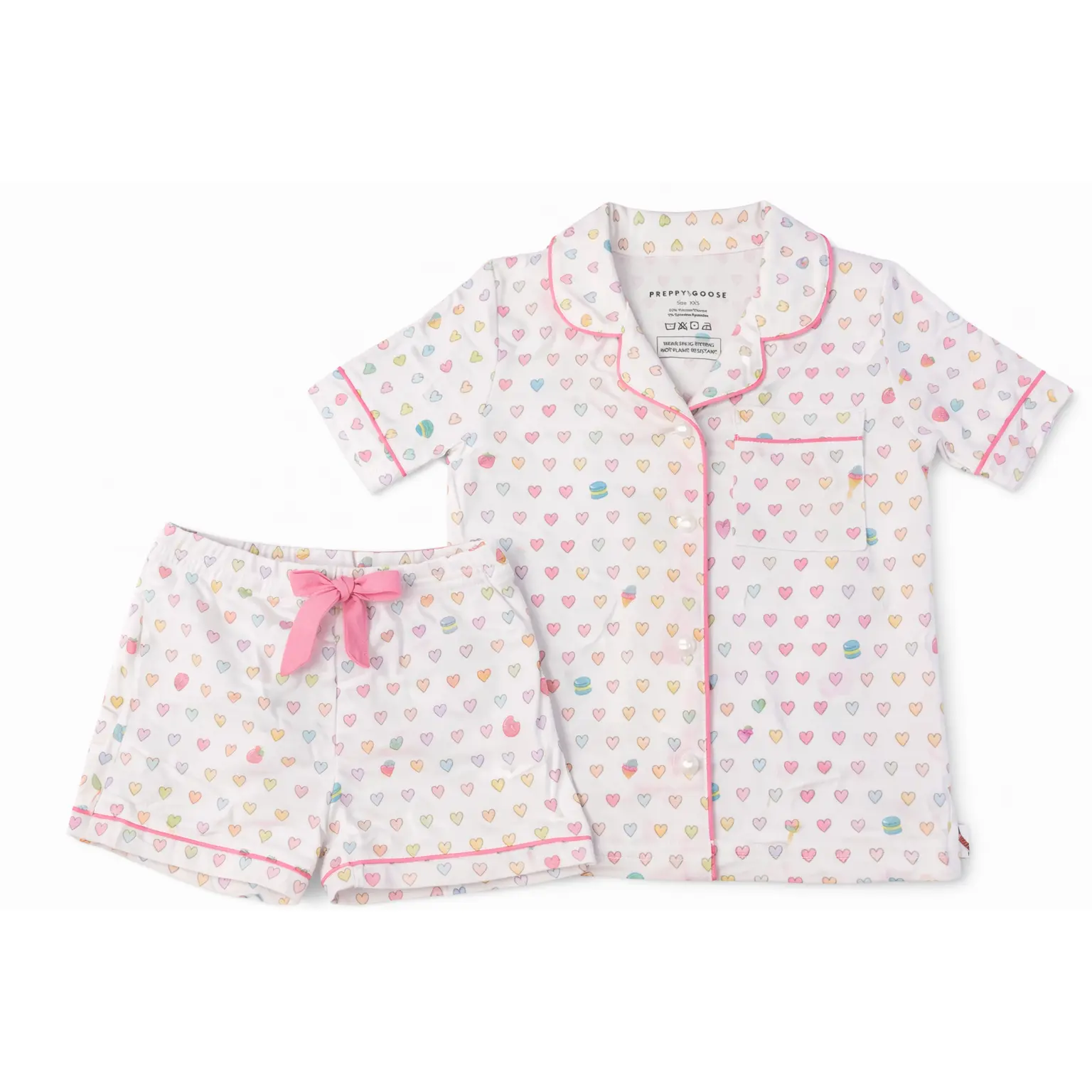 Rainbow Hearts & Sweets Jersey PJ Set