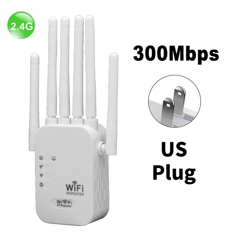 WiFi Extender, 1200Mbps Dual Band 2.4GHz/5GHz Signal Booster with 6 High-Gain Antennas, Covers Up to