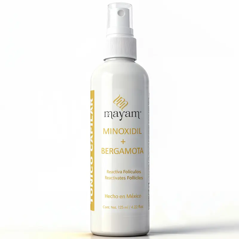 Bergamot + Minoxidil Hair Tonic 125ml - Stimulates Hair Growth, Strengthens Weak or Thinning Hair, Lightweight & Easy to Apply - Haircare
