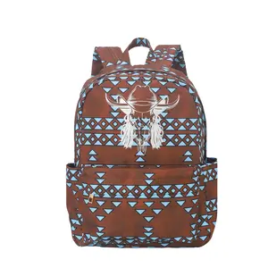 Western Cow Print Aztec Kids Backpack