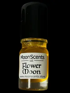 MoonScents Flower Moon Oil:Tunisian Jasmine & Arabian Sandalwood Sweetly Floral Luminous Soft Pure Scent for Body & Room Use