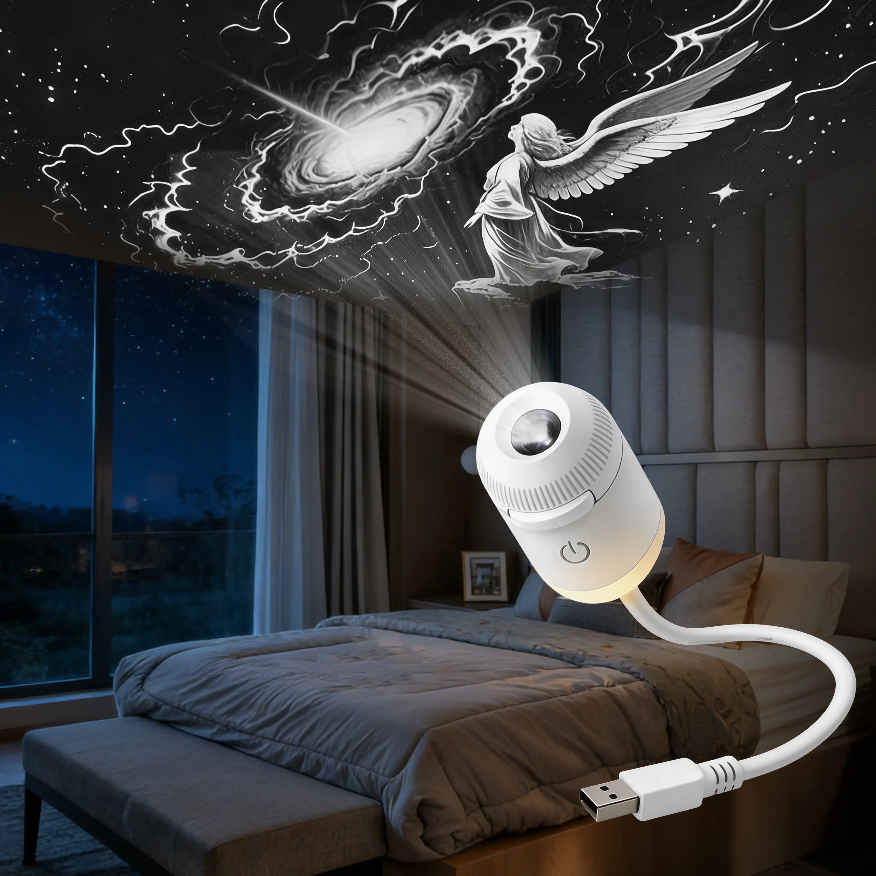 USB starry night light, suitable for home scenes, small footprint ...