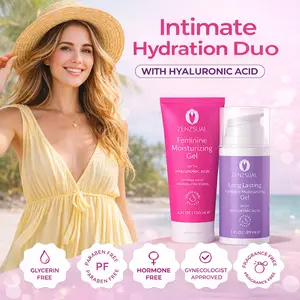 ZENZSUAL Intimate Hydration Duo Daily Feminine Moisturizing Gel & Long Lasting Comfort with Hyaluronic Acid for Sensitive Skin - Moisturize