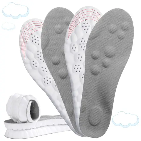 4D Cloud Insoles for Men and Women, Arch Support Insoles, Memory Foam Insoles, Shock Absorption and Cushioning Sports Steppers Shoe Insoles for Foot & Joint Support (XL Men 9-11.5 /Women 11-13 )