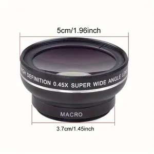 0.45X ultra-wide-angle + 12.5X high-definition quick-install multi-lens kit for travel, food and selfie, compatible with multiple models, single-tube telescope