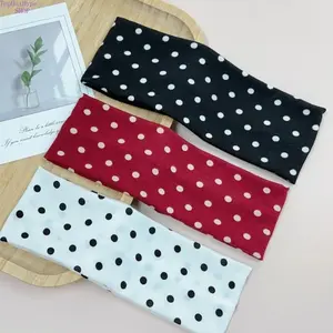 Women's Elegant Sweet Polka Dot Elastic Sports Headbands, Soft Sweat-Wicking Hair Bands for Women, Ideal for Workout, Yoga & Daily Wear Hairstyling, Headbands For Women