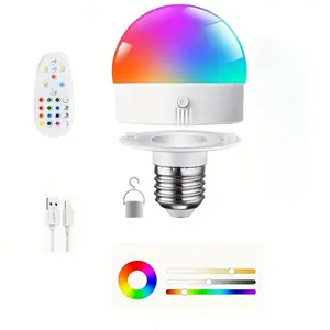 Rechargeable Light Bulbs, Battery Operated Light Bulb, with Remote and Timer, Reading Suitable for Bedroom, Party