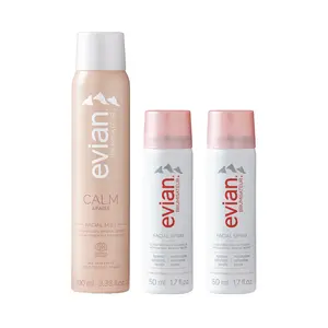Evian Facial Spray Sensitive Skin Bundle - Reduce Reactivity - Soothe Sensitivity - Replenish Hydration - Hypoallergenic - All Skin Types - Natural Skincare