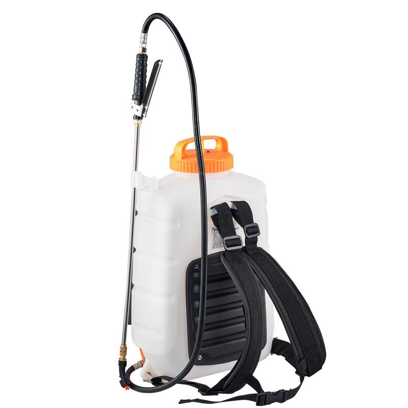 VEVOR Battery Powered Portable Backpack Sprayer, 0-90 PSI Adjustable Pressure, 4 Gallon Tank, Back Pack Sprayer with 8 Nozzles and 2 Wands, 12V 8Ah Battery, Wide Mouth Lid for Weeding, Spraying, Cleaning VEVOR Super Brand Day  VEVOR Super Brand Day
