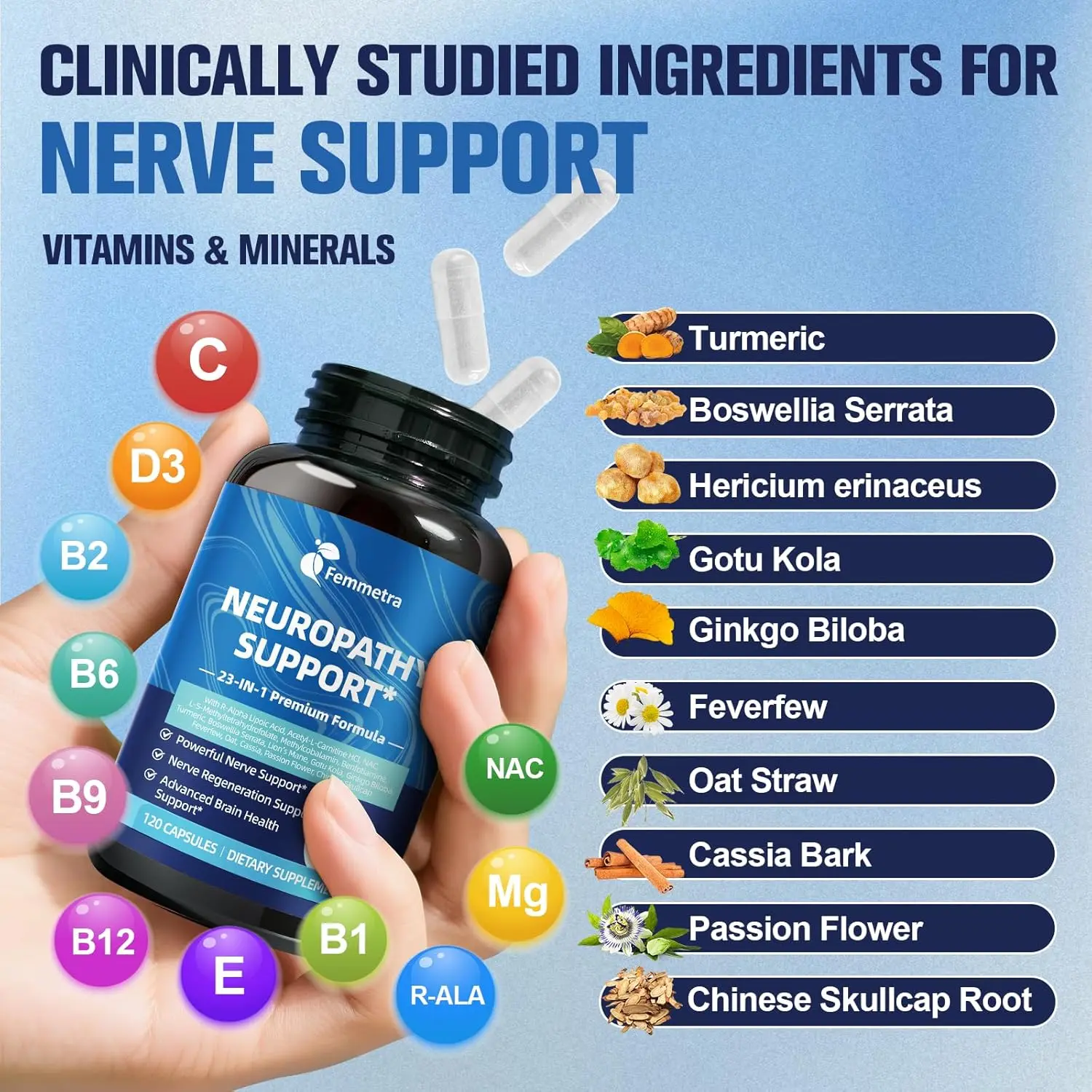 Nerve And Neuropathy Support Supplement, With R Alpha Lipoic Acid L Carnitine B Vitamins Lions Mane Nac Magnesium Turmeric For Nerve Comfort Antioxidant Support Liver Detox Cognitive Wellness, Holiday Health Gift - Nerve And Neuropathy Support Supplement, With R Alpha Lipoic Acid L Carnitine B Vitamins Lions Mane Nac Magnesium Turmeric For Nerve Comfort Antioxidant Support Liver Detox Cognitive Wellness, Holiday Health Gift -