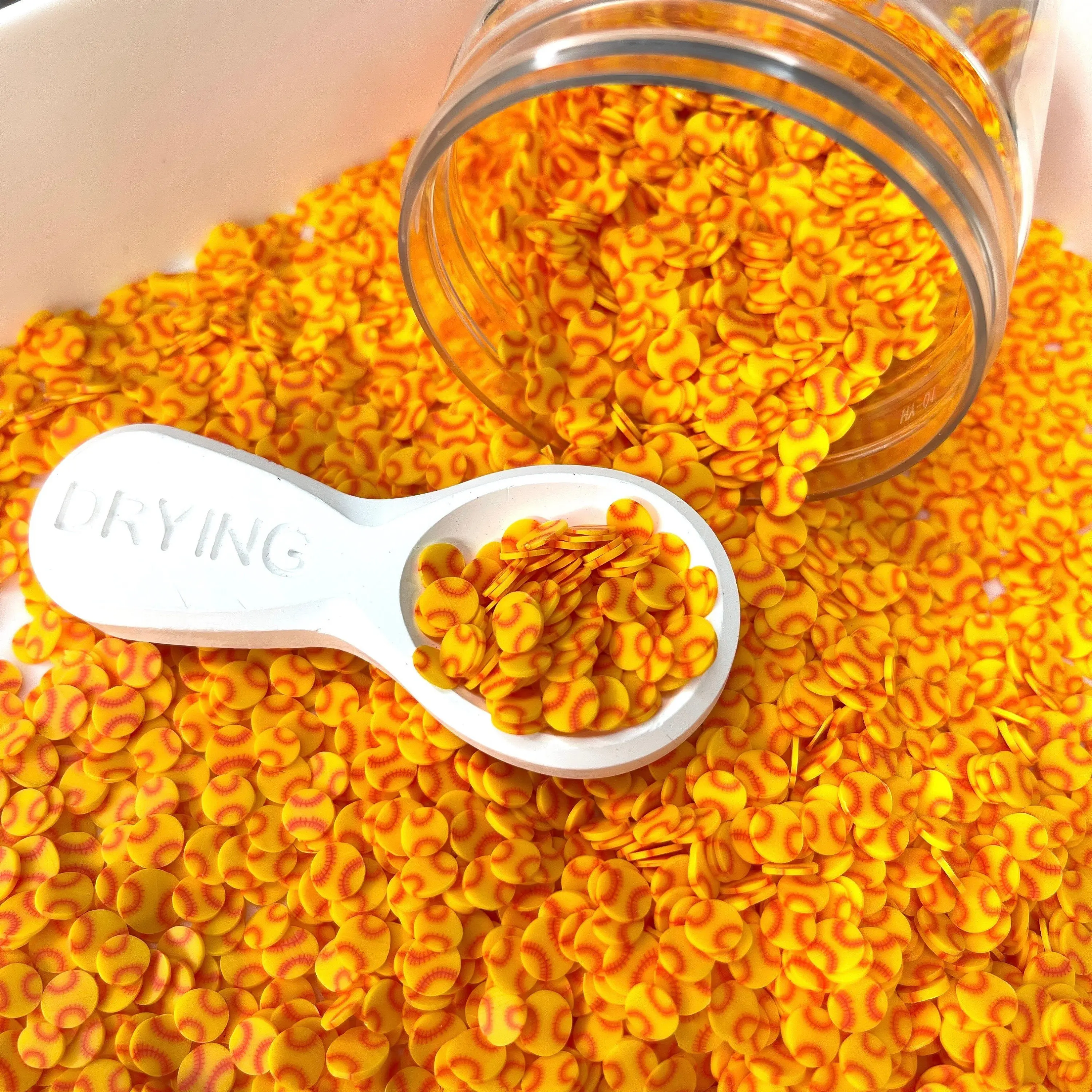 5MM Yellow Softball, Sports Polymer Clay Sprinkle (NOT EDIBLE) D47-20