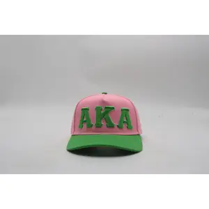 AKA Pink Letters Snapback Hat