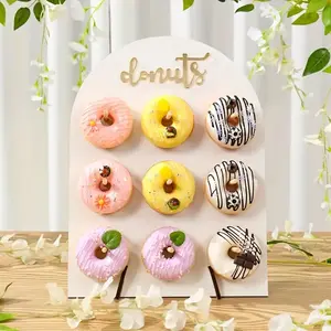Wooden Donut Display Stand Set, Cupcake Stand Set, Arch Donut Rack, Wedding Bridal Party Supplies, DIY Birthday Cake Decoration, Baby Shower Decorations