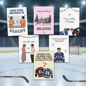 Heated R. Hollander Rozanov Birthday Card Collection - Hockey Romance Couple Card - Hollanov Heated Birthday Card - Gift For Girlfriend Or Boyfriend