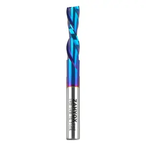 S1417 Solid Carbide nACo Coated Downcut Spiral Router Bit - 2 Flutes - 1/4 SD - 1/4 CD - 1 CL - 2-1/2 OL
