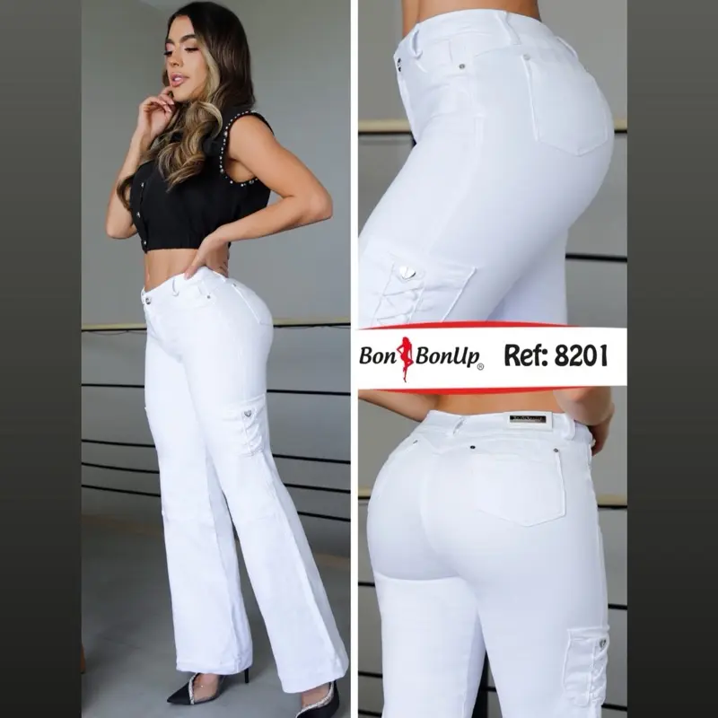 Bon BonUp White Jeans Ref 8201 - Stylish and Unique Design for Reference 8201