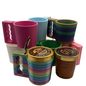 Pint size Ice Cream holder with spoon slot