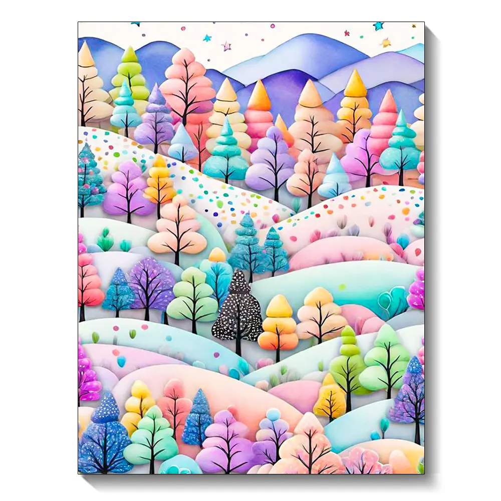 Ice and Snow Scenery Diamond Painting Winter House Diamond Inlay Cross Stitch Set  Full Round Rhinestone DIY Home Decoration