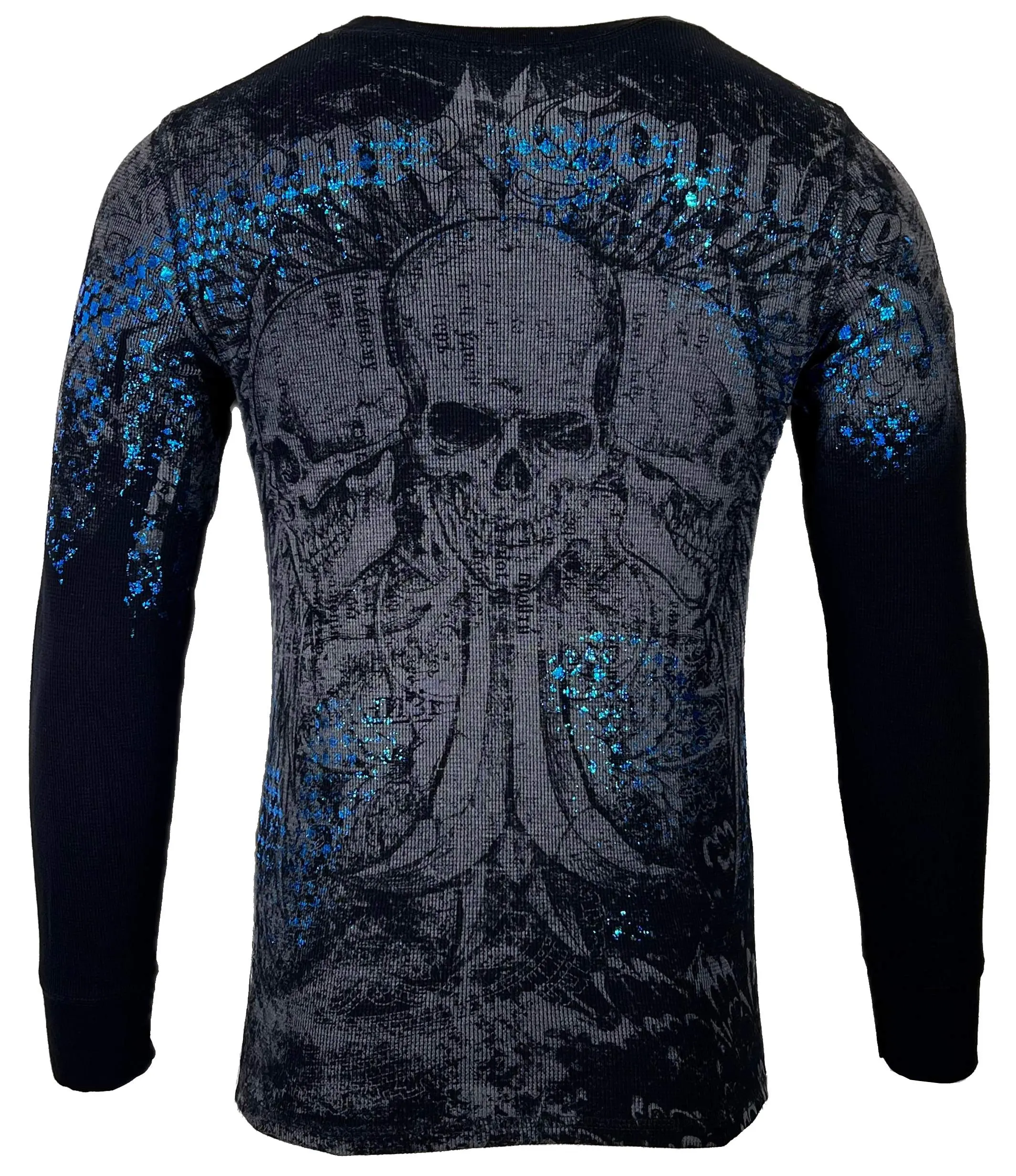 Xtreme Couture by Affliction Men's Cotton Graphic Pullover Thermal T-Shirt - Long-Sleeve Menswear Top (Sherwood)
