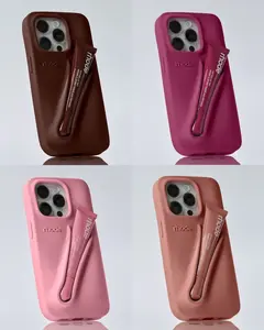 Rhode Modern Silicone Phone Case with Integrated Lip Gloss Holder – Compatible with iPhone 11 12 13 14 15 16 17 Pro Max