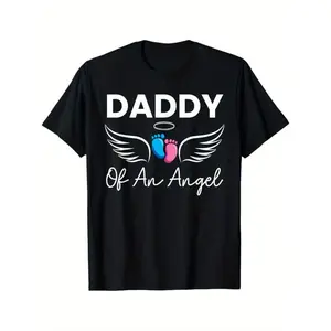 Daddy of an Angel Pregnancy Infant Loss Baby Stillbirth Love T-Shirt y2k  outfits  men time  tee  shirt  backwards demon slayer  merch double print oversize lightweight acid valentine gift Vintage Metalcore Graphic Casual Crewneck Menswear