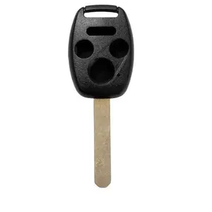 4 Button Keyless Entry Remote Car Key Shell Case with Chip Holder Replacement for Honda Civic, Civic Hybrid, Accord, Pilot, CR-V, Element 2003 - 2013 (No Chip or Electronics are Included)
