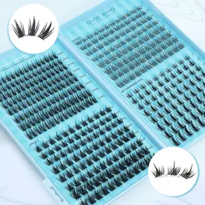 Large Capacity DIY False Eyelash Clusters, Suitable for Beginners & Professionals, Easy Home Wear, Dense Curled Fake Lashes