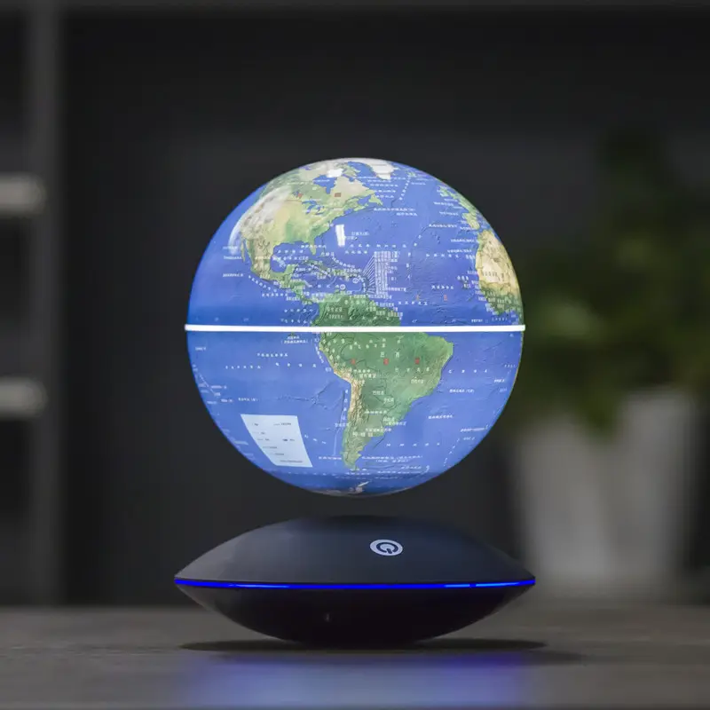 Magnetic Levitation Ball Novelty Light - 360 Degrees Free Floating Rotating, Intelligent Power-Off Protection, for Offices, Schools, Cafes, Stress Relief, Creative Home Improvement Decor, Perfect Gift for Males, Exhibition Halls Display, Modern Family, Bi