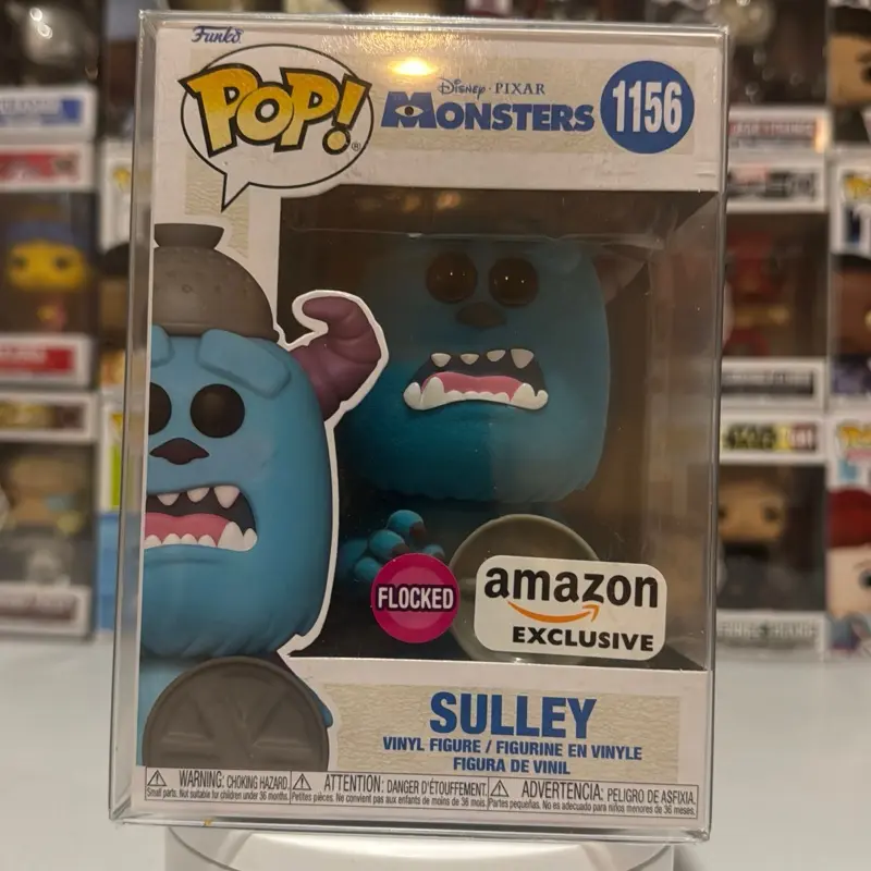 Sulley Monster Inc Flocked Funko Pop Figurine - Collectible Toy, Single Doll, Holiday Gift, Mix & Match Accessory for Pose Creation
